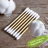 Picture of Bamboo Cotton Swab 1000PCS Double Cotton Buds bamboo Cotton Bud Eco organic bamboo ear swab for Ear Skin Jewelry Art Pet Cleaning Craft Paper Packaging (5 PACKS OF 200 STICKS)