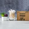 Picture of Bamboo Cotton Swab 1000PCS Double Cotton Buds bamboo Cotton Bud Eco organic bamboo ear swab for Ear Skin Jewelry Art Pet Cleaning Craft Paper Packaging (5 PACKS OF 200 STICKS)